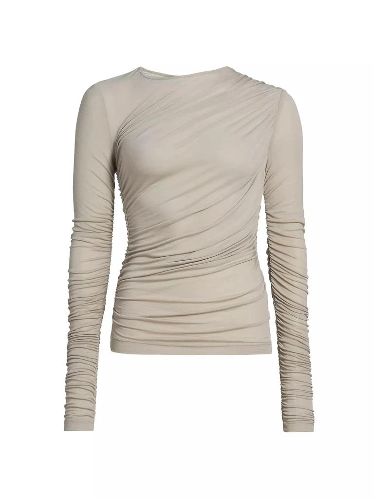 AGOLDE Tania Ruched Long-Sleeve Shirt 1