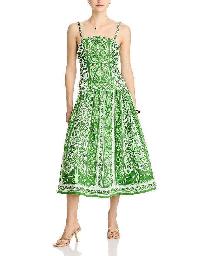 Farm Rio Ornament Floral viscose midi dress - Dresses