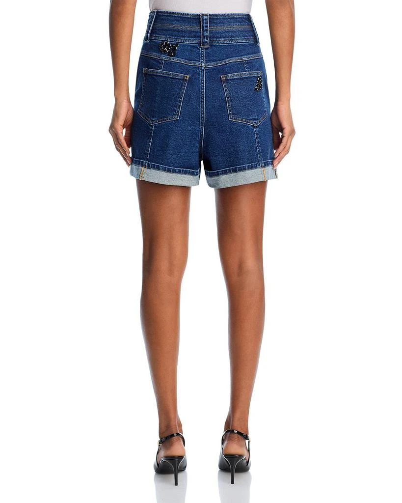 Cinq à Sept Embellished Shorts in Oceane 3