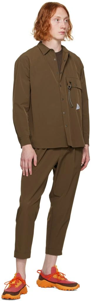 And Wander Brown Raglan Long Sleeve T-Shirt 4