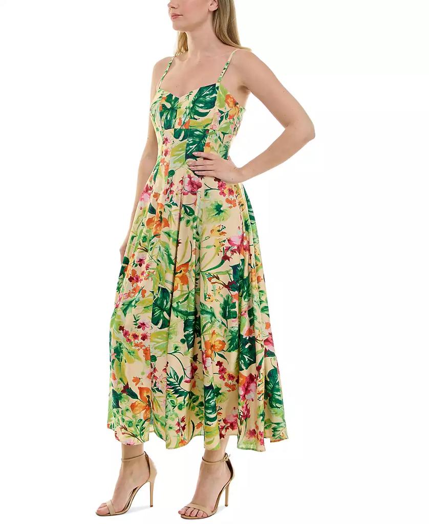 Taylor Women's Printed Sweetheart Fit & Flare Dress