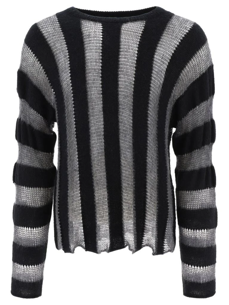 Brain Dead Brain Dead Fuzzy Threadbare Striped Jumper 1