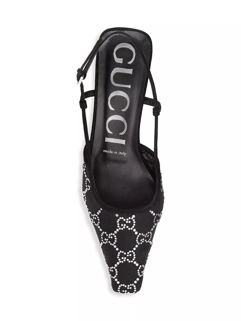 Gucci Crystal-Embellished Slingback Sandals 5
