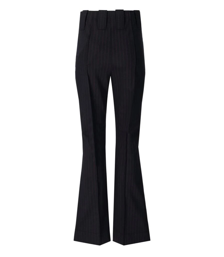 Ganni Ganni Blue Pinstripe Flare Trousers 2