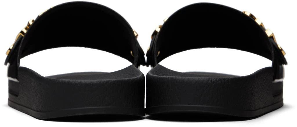 Moschino Black Lettering Logo Pool Slides 2