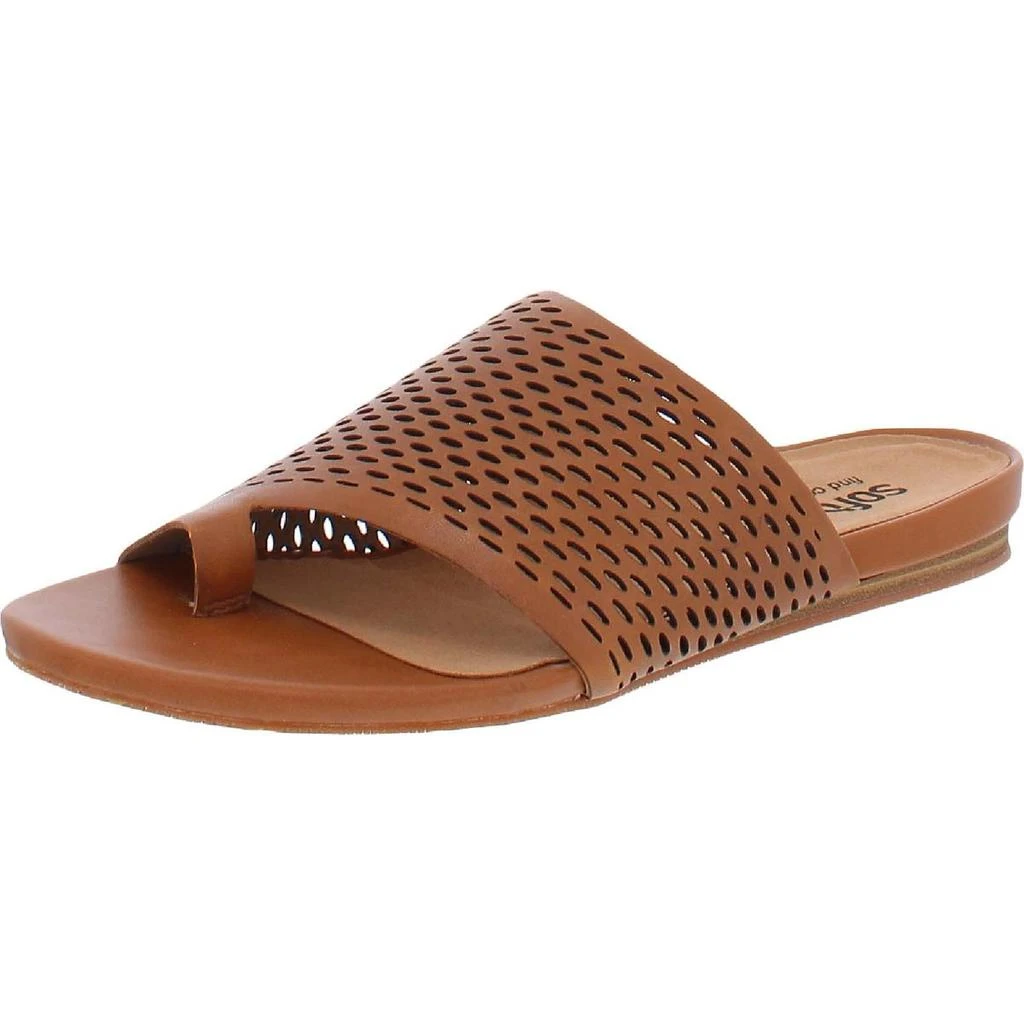 SoftWalk Corsica Womens Leather Flat Slide Sandals 3