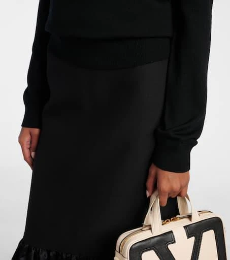 Valentino Tulle-trimmed wool sweater 5