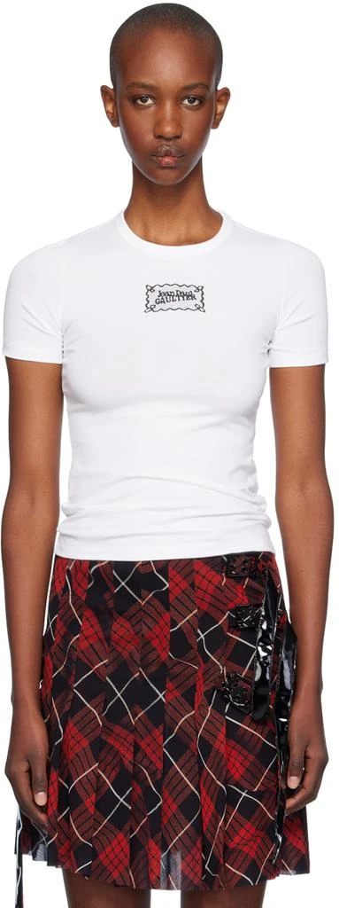 Jean Paul Gaultier White Lace Label Baby Tee T-shirt 1