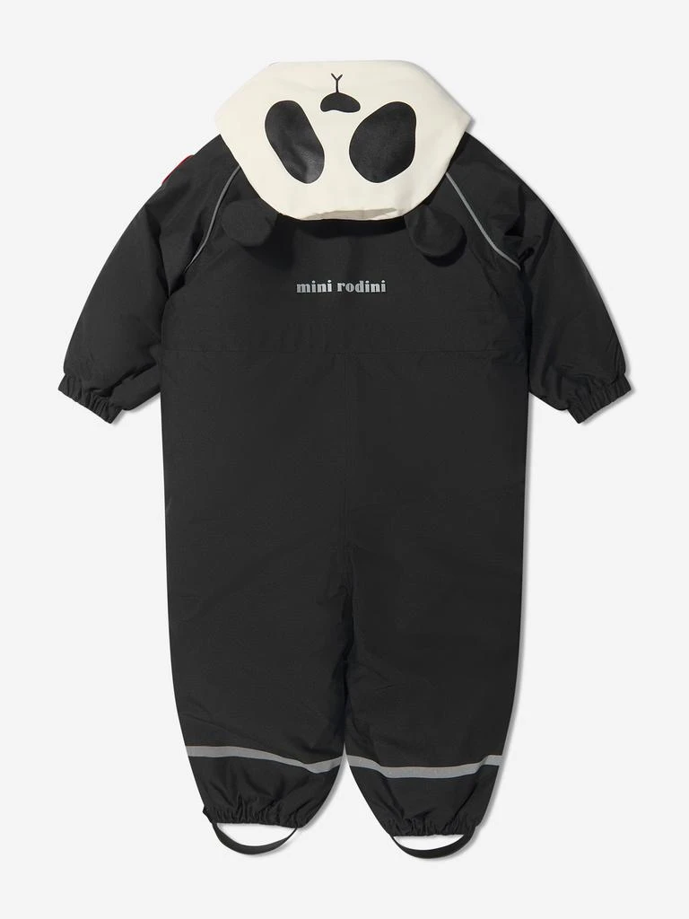 Mini Rodini Mini Rodini Baby Alaska Panda Snowsuit in Black 2