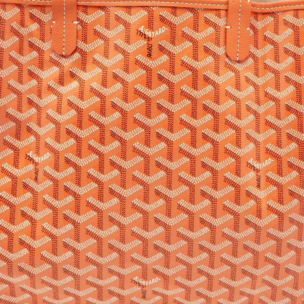 Goyard Goyard Orange Goyardine Coated Canvas and Leather Saint Louis PM Tote 5