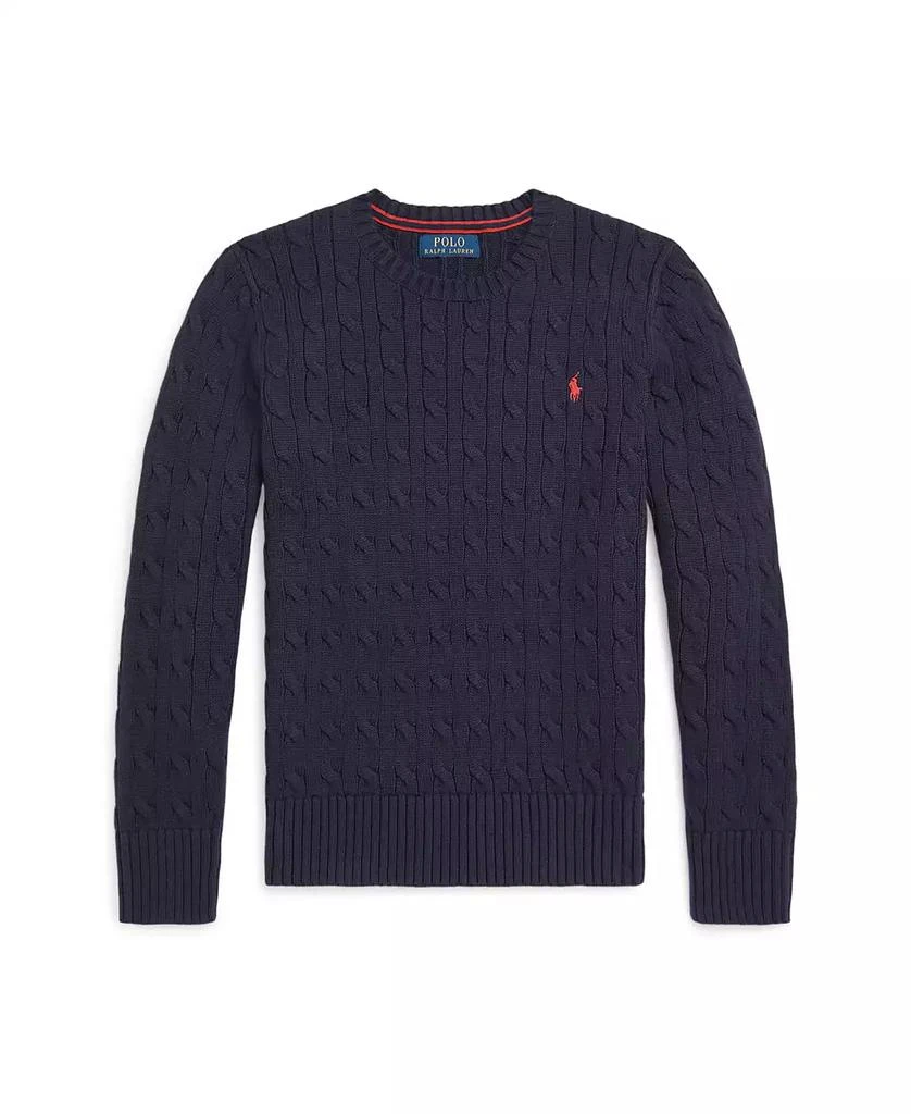 Ralph Lauren Big Boys Cable- Knit Crewneck Sweater 1