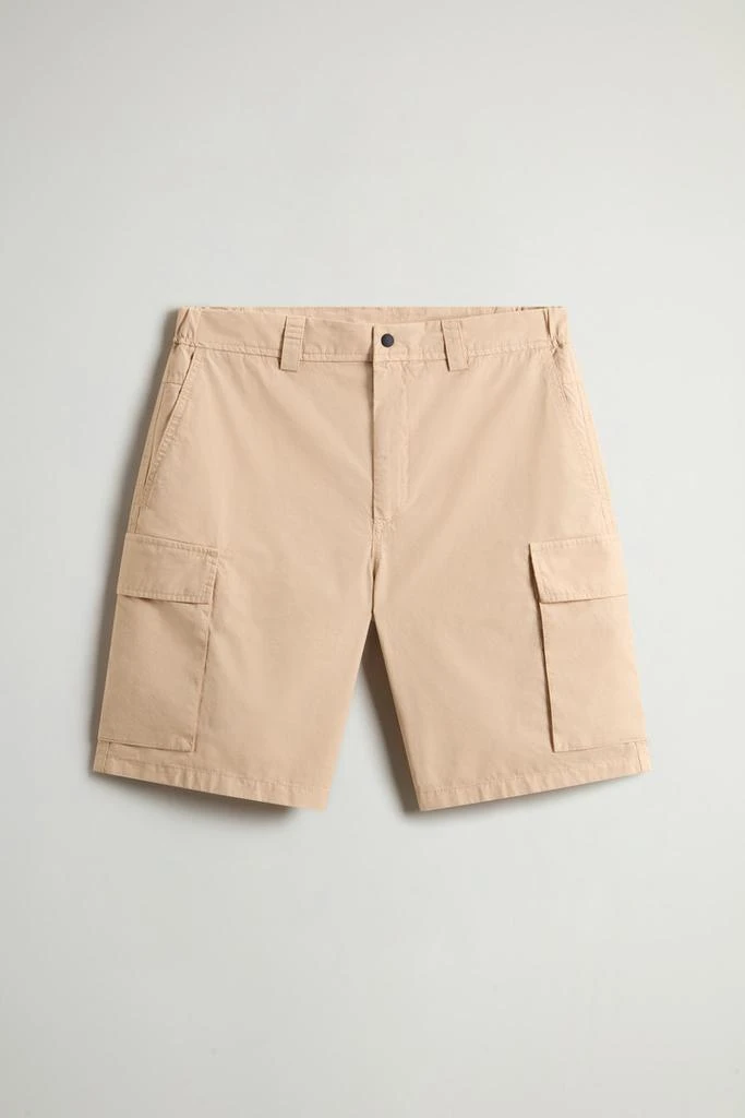 Woolrich Garment-Dyed Cargo Short in Pure Cotton - Men - Blue 4