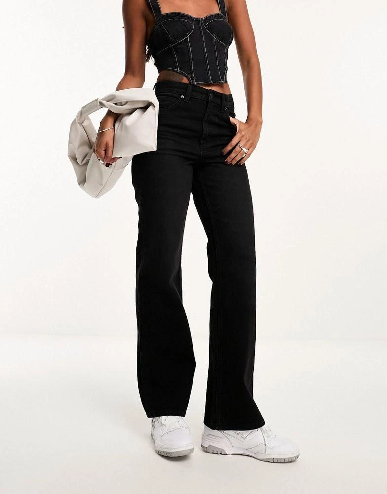 ASOS ASOS DESIGN comfort stretch straight leg jean in black 1