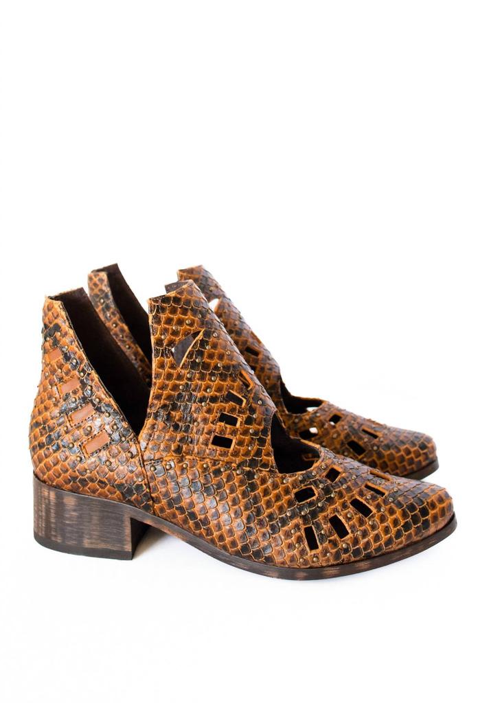 Sbicca Women's Reedy Cut Out Ankle Snakeskin Boot