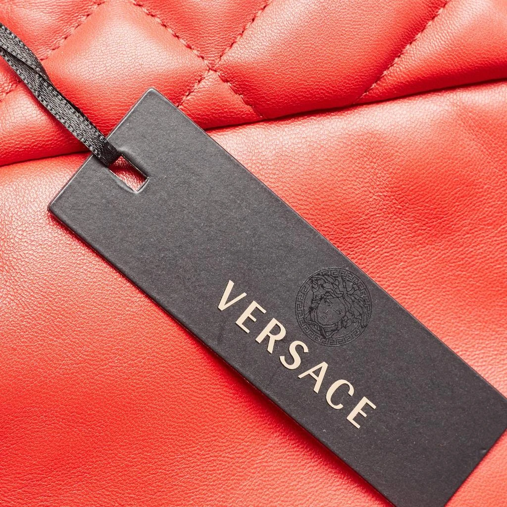 Versace Versace Red Quilted Leather Medusa Tribute Drawstring Backpack 11