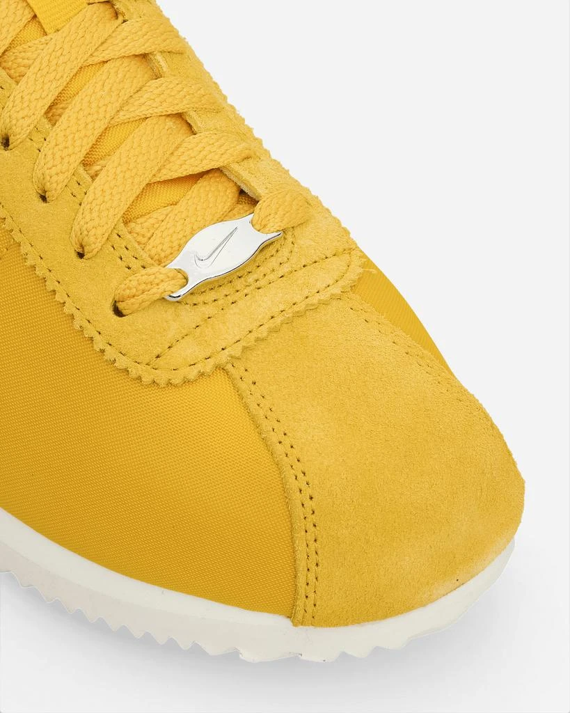NIKE Women's Cortez Textile Sneakers Yellow Ochre / Gorge Green 7