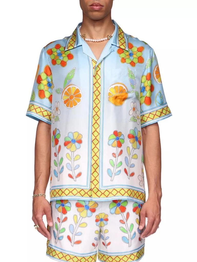 Casablanca Stained Glass Print Silk Shirt 1