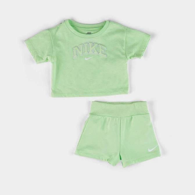 NIKE Girls' Infant Nike Prep in Your Step T-Shirt and Shorts Set 1