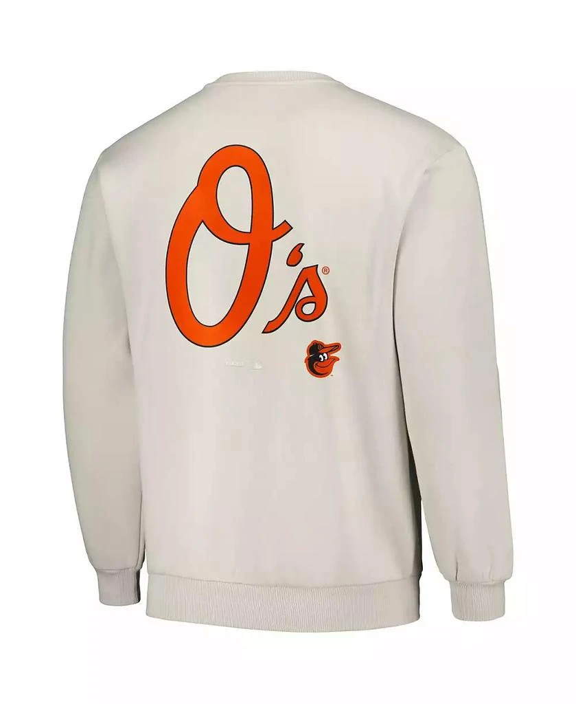 PLEASURES Men's Gray Baltimore Orioles Ballpark Pullover Sweatshirt 2