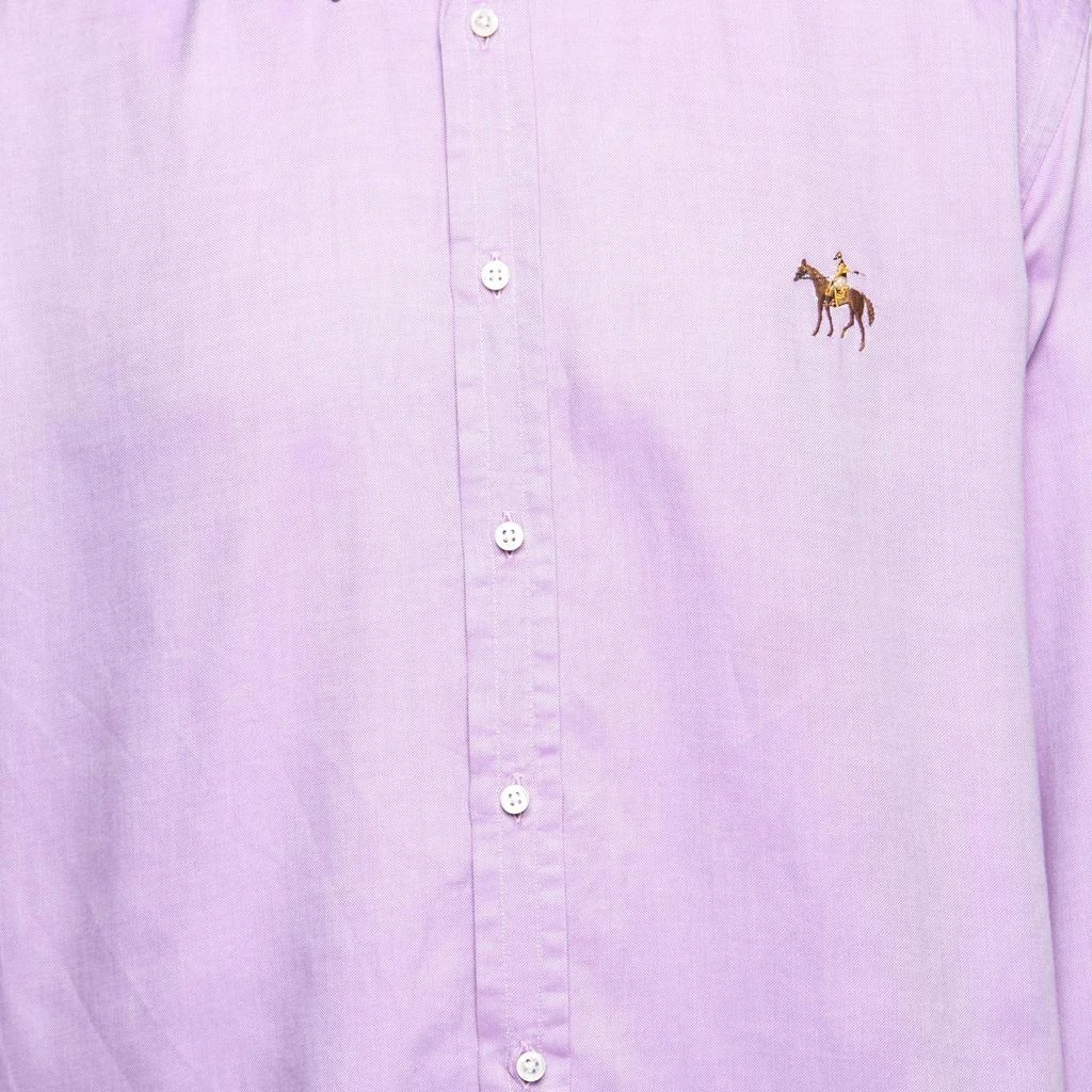 Ralph Lauren Ralph Lauren Lavender Cotton Logo Embroidered Button Down Shirt S 3
