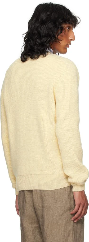 Sunspel Off-White Luxury British Wool Sweater 3