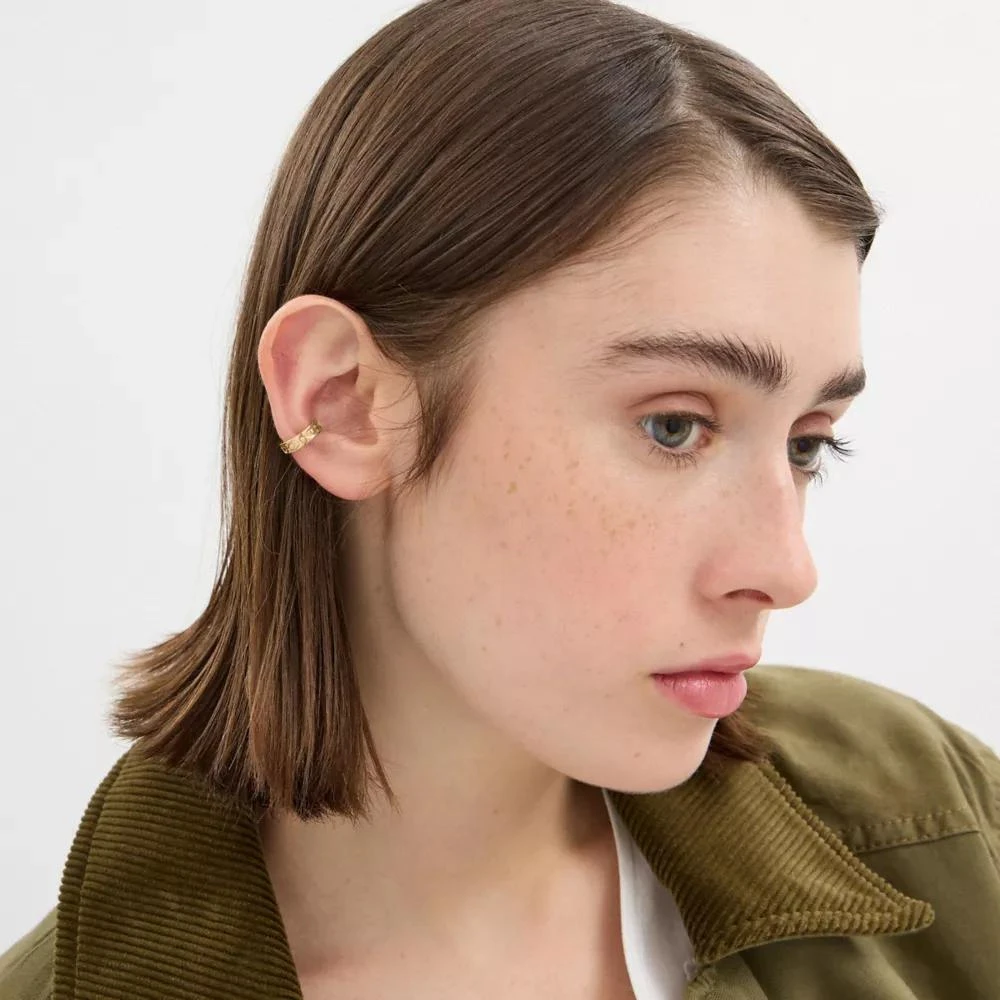 Coach Signature Kissing Ear Cuff 3