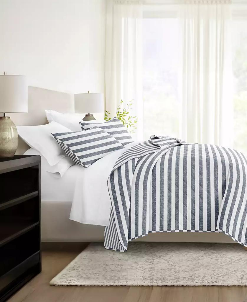 IENJOY HOME Classic Stripe Reversible 3-Pc. Quilt Set