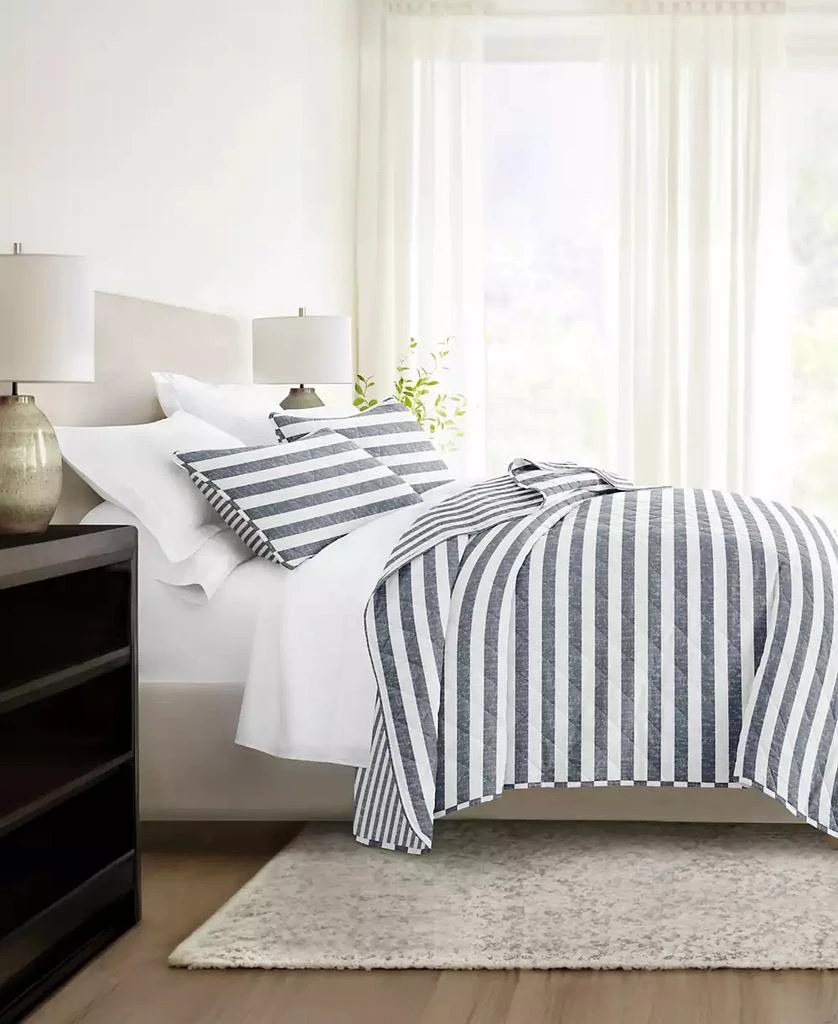 IENJOY HOME Classic Stripe Reversible 3-Pc. Quilt Set 2