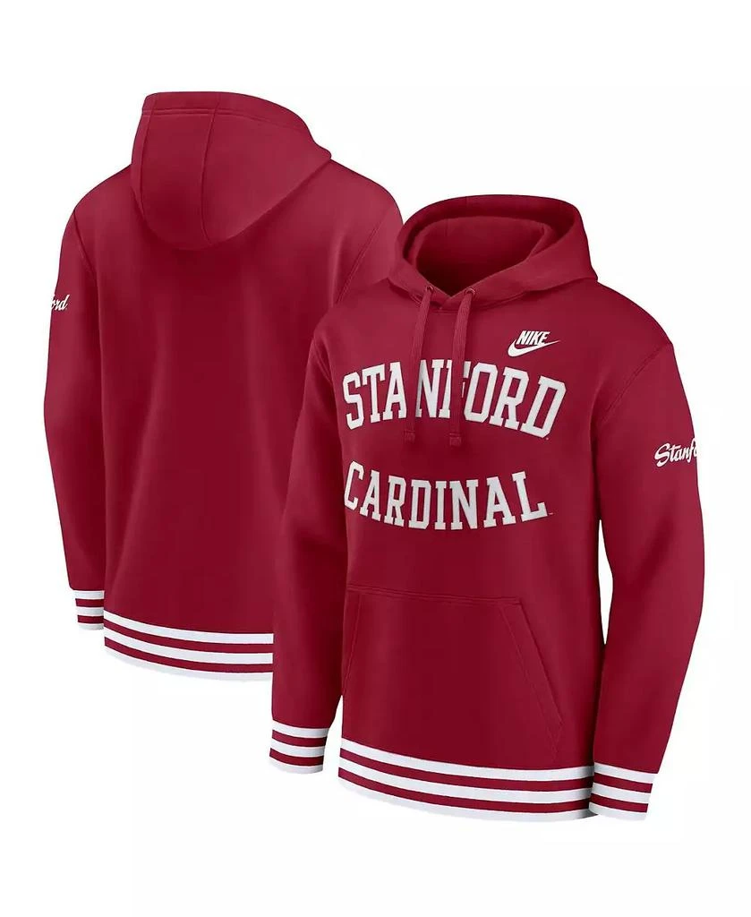 NIKE Men's Cardinal Stanford Cardinal Legacy Retro Pullover Hoodie 1