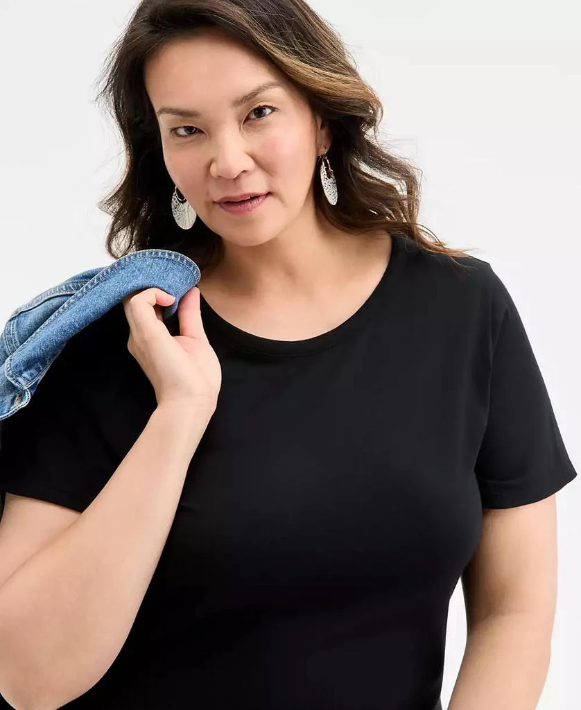 Style & Co Plus Size Solid Short-Sleeve Maxi Dress, Exclusively at Macy's 4