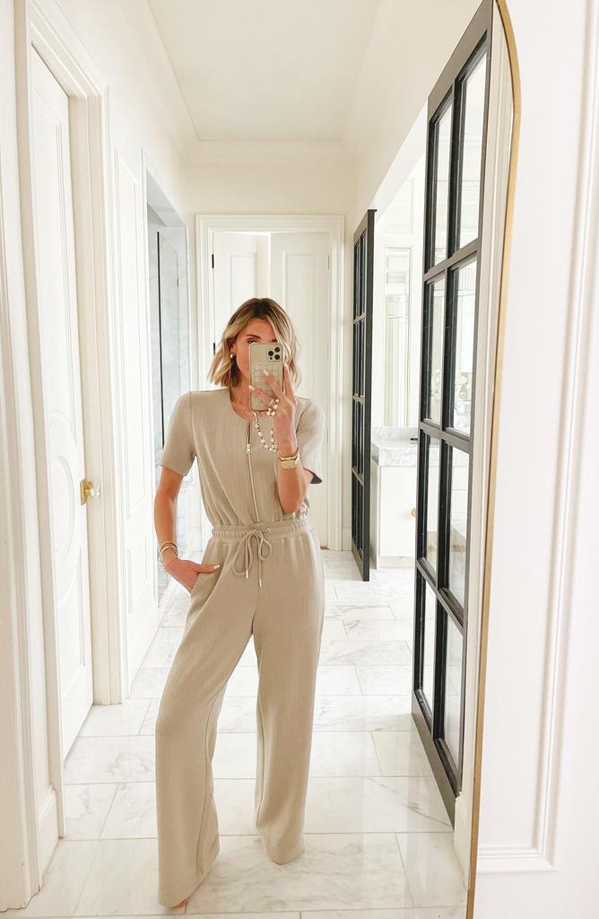 Splendid x @cellajaneblog Rib Scuba Knit Jumpsuit