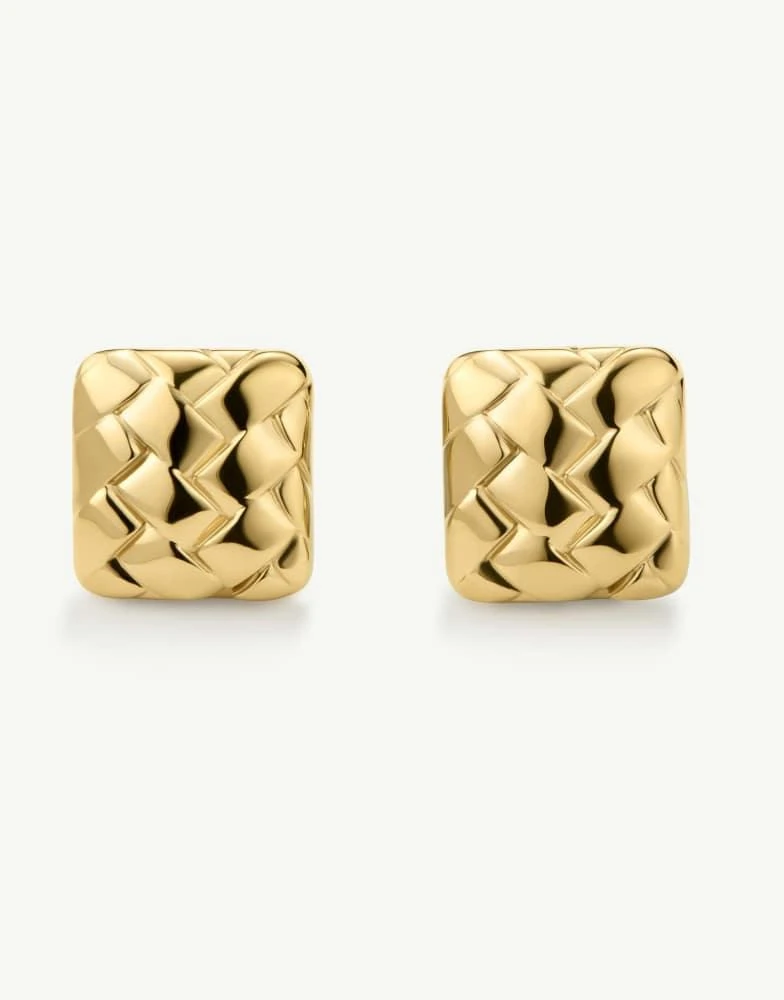 D. LOUISE D. LOUISE Statement woven earrings in gold 1