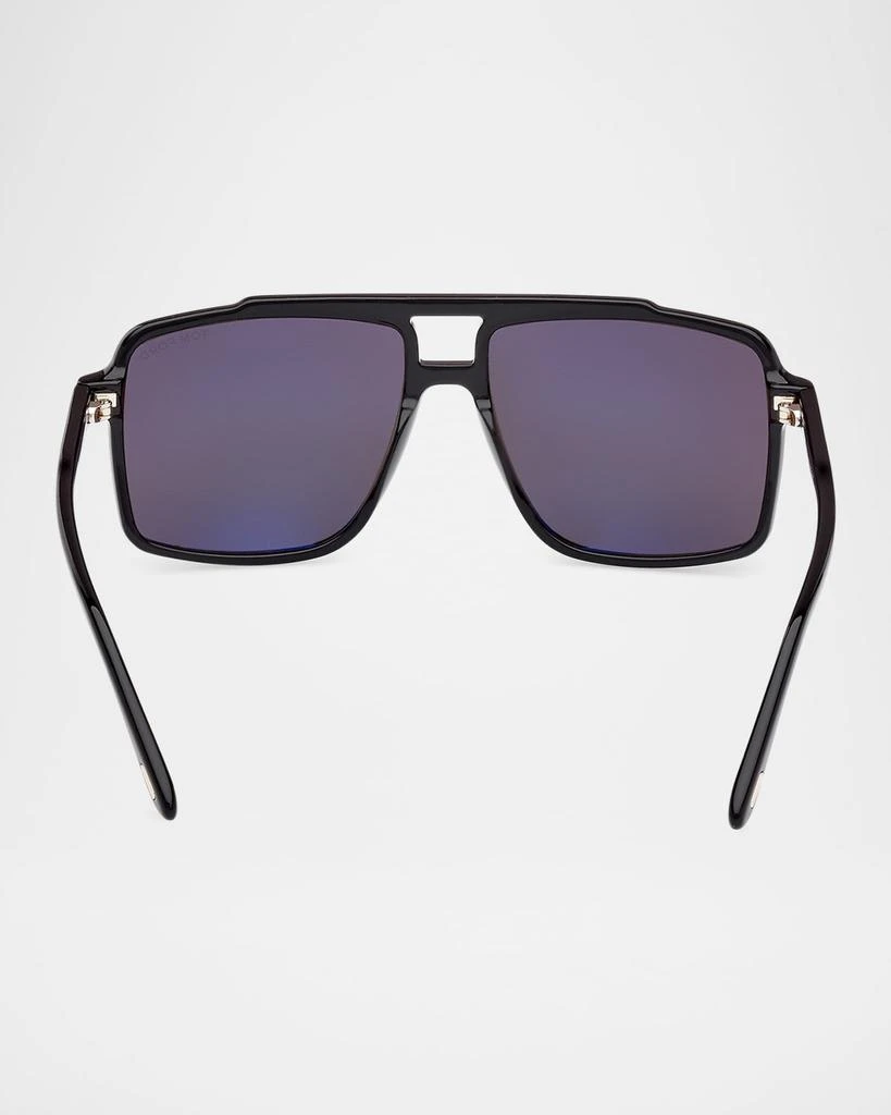 Tom Ford Men's Kemp Acetate Rectangle Sunglasses 5