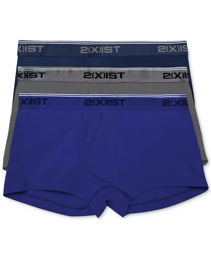 2(x)ist Men's Cotton Stretch 3 Pack No-Show Trunk