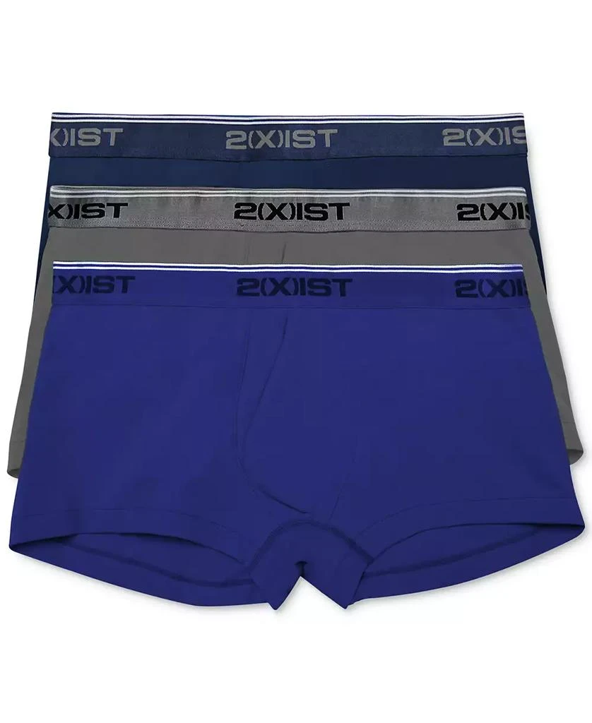 2(x)ist Men's Cotton Stretch 3 Pack No-Show Trunk 1