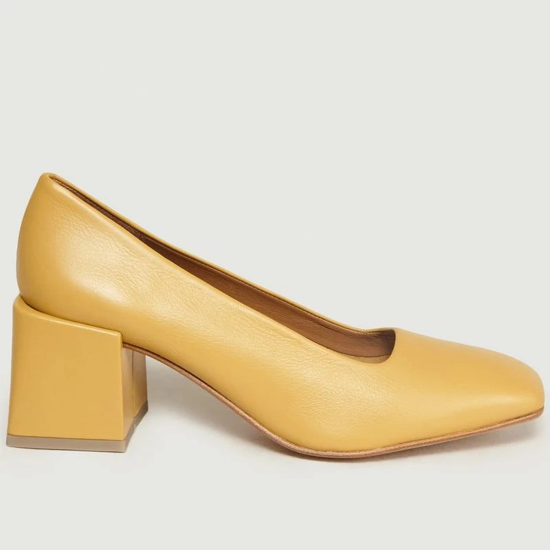 LOQ Villa Leather Heels Mostaza LOQ 4