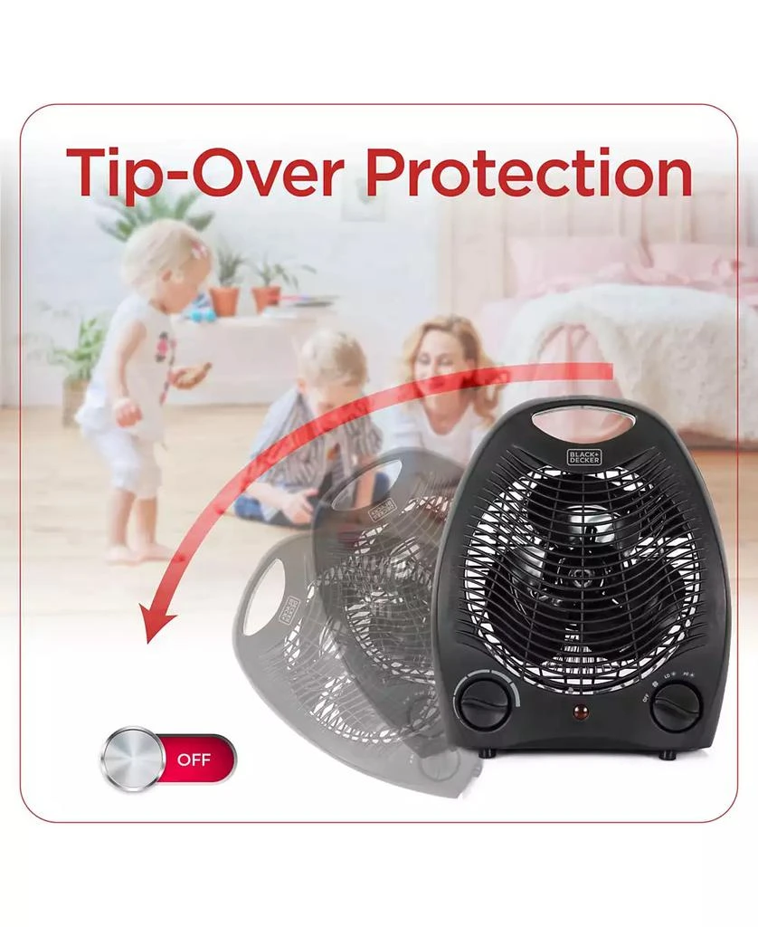 Black & Decker Black and Decker BHD101B 1,500-Watt Personal Desktop Heater, Black 7