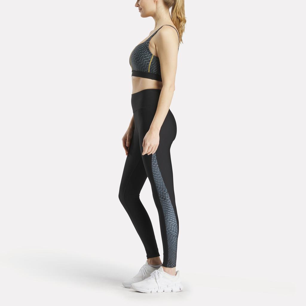 Reebok Women
s Hype Pack Blocked Allover Print Bralette
