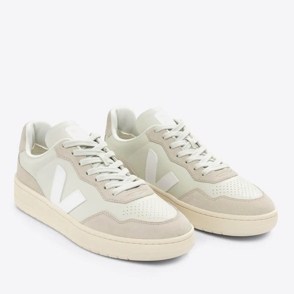 Veja VEJA WOMEN'S V-90 BASTILLE LEATHER AND SUEDE TRAINERS 3