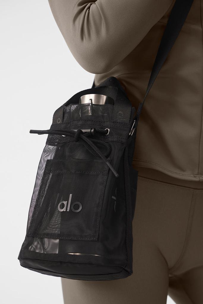 Alo Sheer Cross Body Bucket Bag - Black - Tote Bags