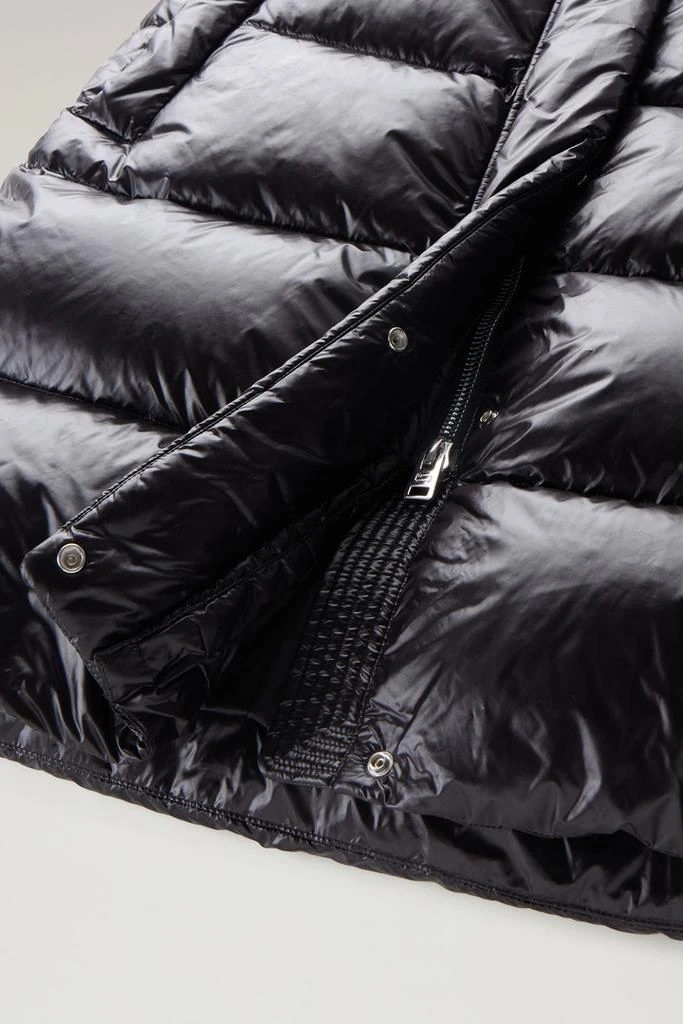 Woolrich Aliquippa Long Down Jacket in Glossy Nylon - Women - Black 9