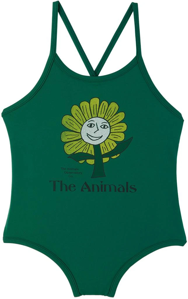 The Animals Observatory Kids Green Octopus Swimsuit