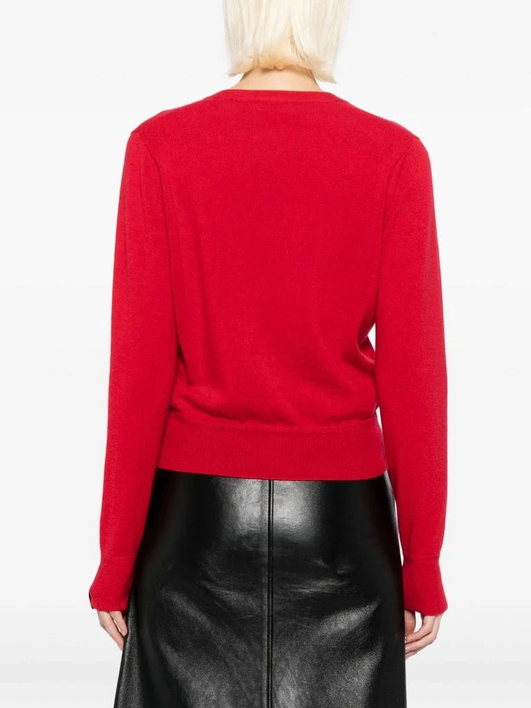 Bally Cardigan with V-Neck and Logo Patch Detail 4