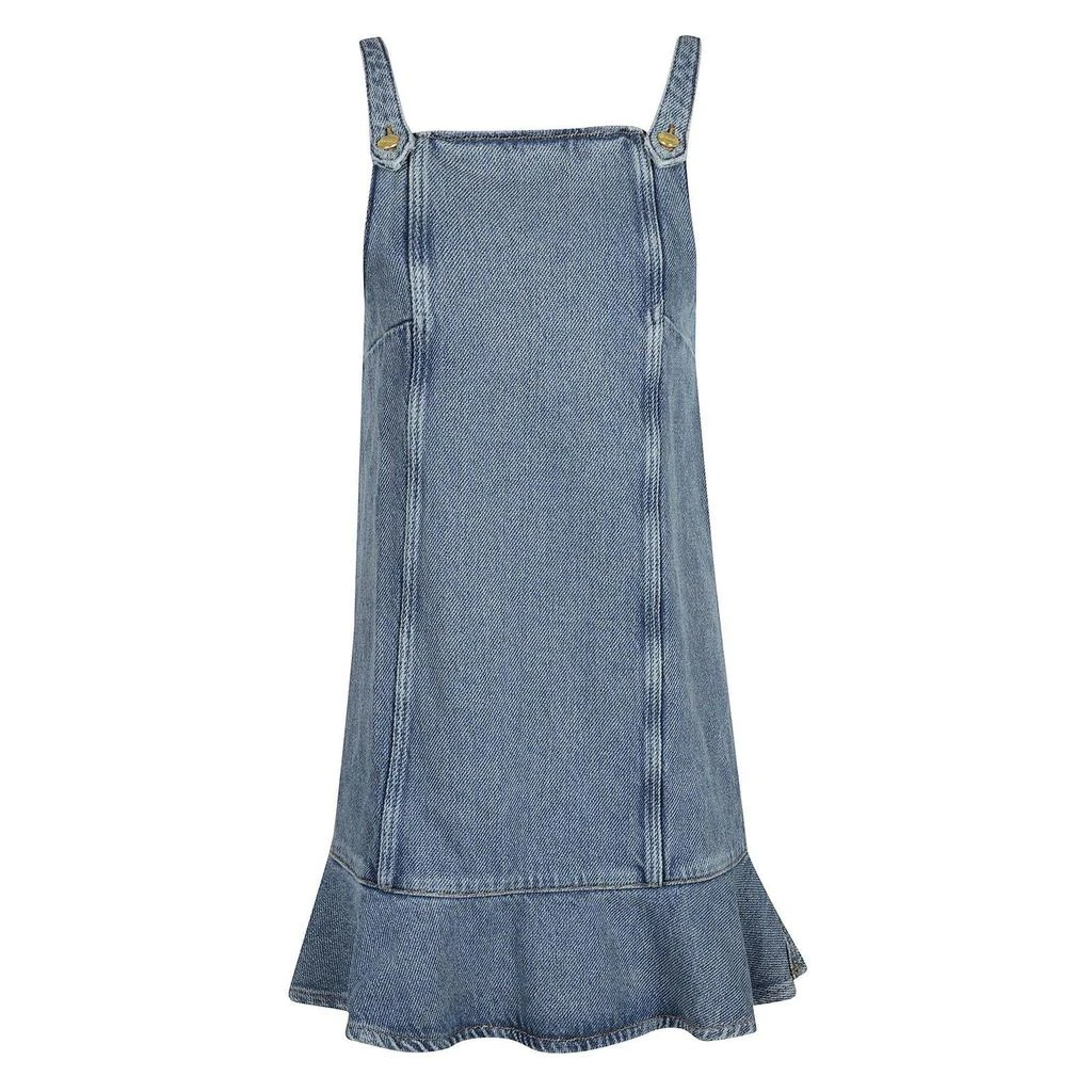 Ganni Square Neck Denim Mini Dress 1