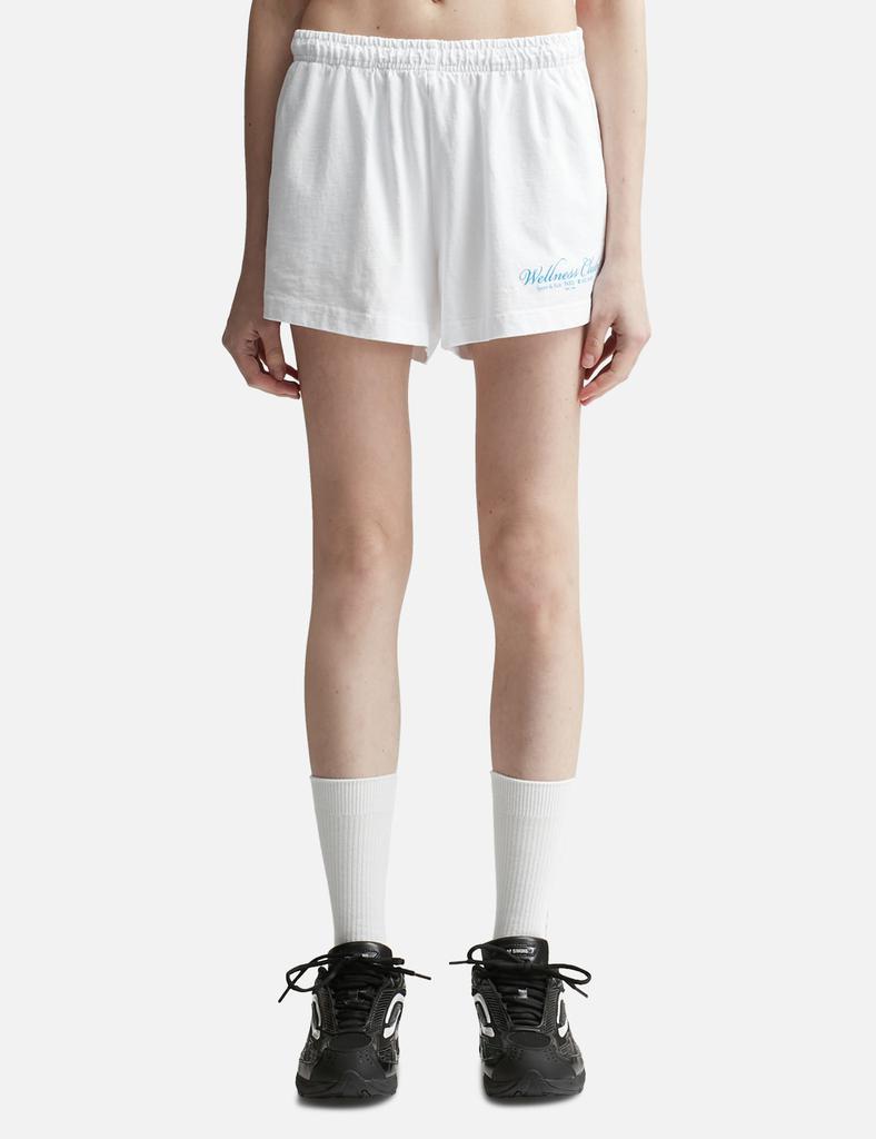 Sporty & Rich 1800 Health Disco Shorts White/Ocean