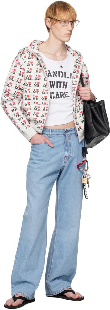 Ashley Williams Gray 'I Heart Me' Butterfly Hoodie - Hoodies