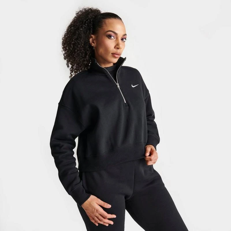 NIKE Women's Nike Sportswear Phoenix Fleece Oversized Half-Zip Crop Sweatshirt 7