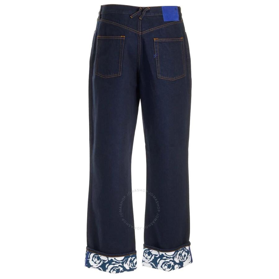 Burberry Rose-Print Straight-Leg Jeans