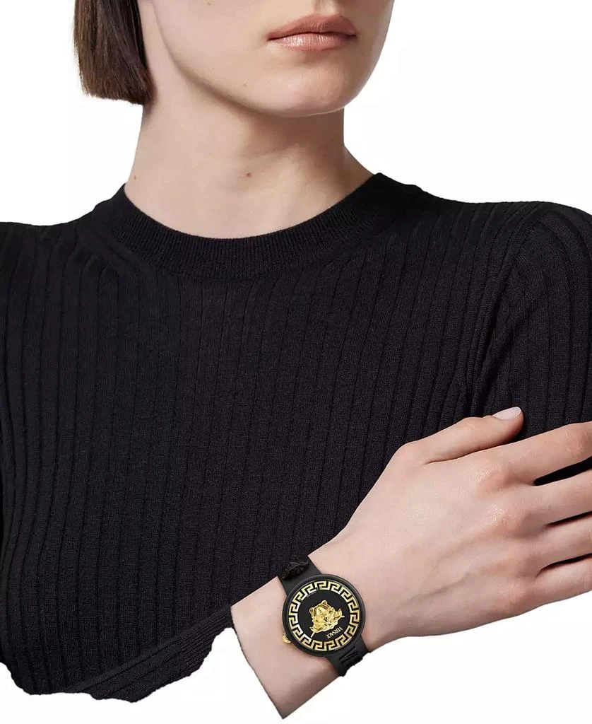 Versace Women's Swiss V-Pop Black Silicone Strap Watch 39mm 5