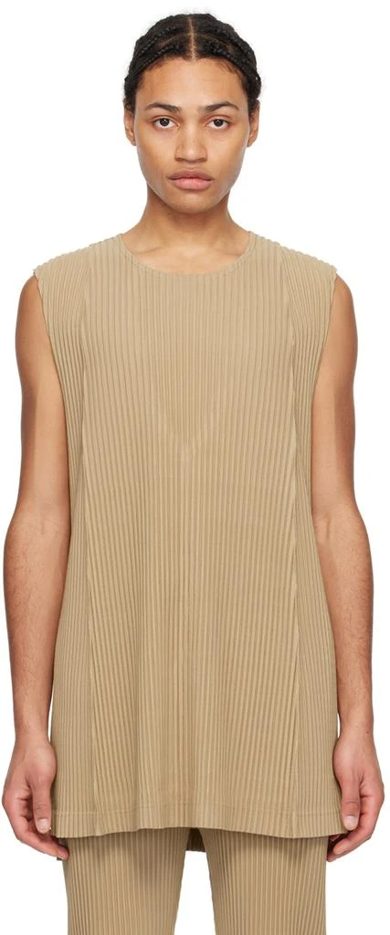 Homme Plissé Issey Miyake Beige Monthly Color February Tank Top 1